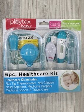 Playtex Baby 6pc Healthcare Kit - Red/Blue/White